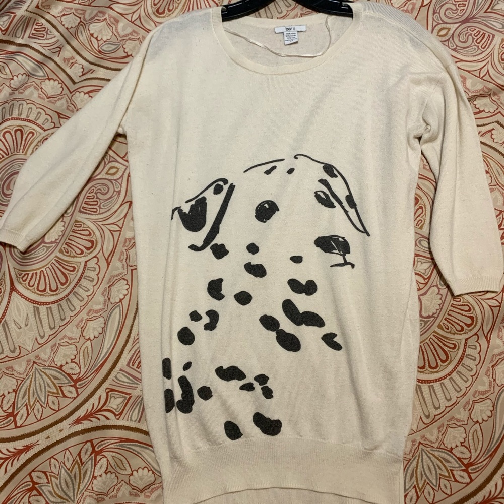 Bar III long sleeve cream sweater